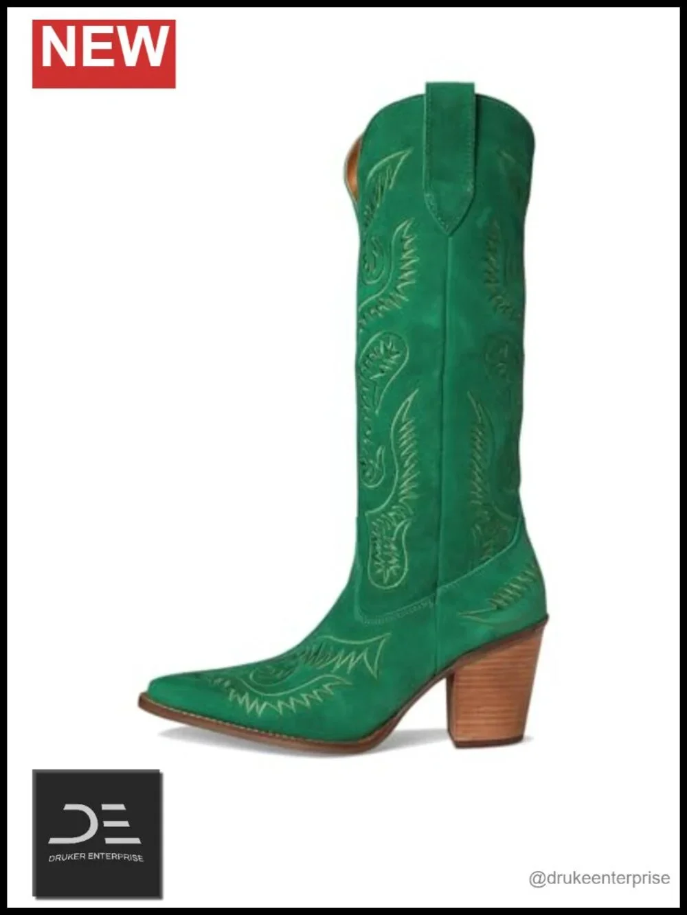 Dingo Evita Suede Snip Toe Over the Knee Boots Mid Heel